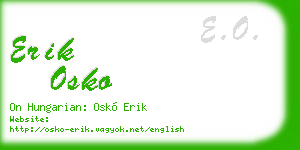 erik osko business card