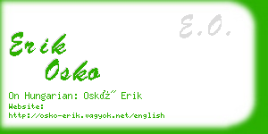 erik osko business card